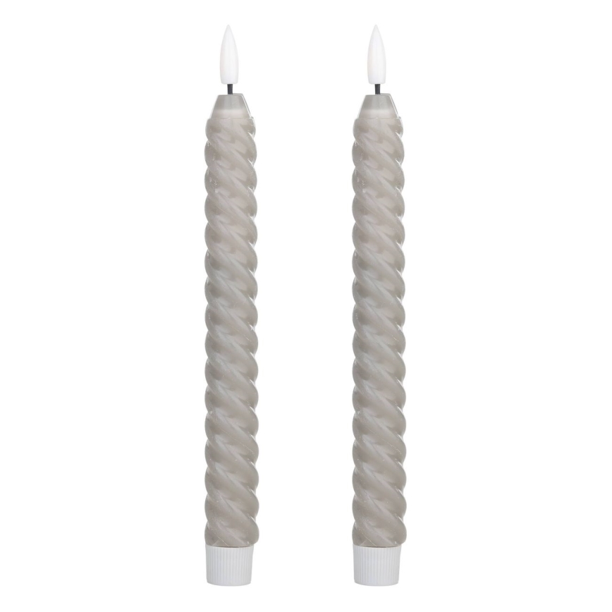 Eglo - SET 2x LED-Kerze LED/1xAAA 25 cm grau