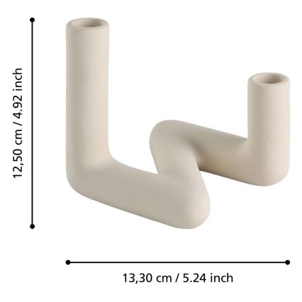 Eglo - Kerzenhalter 13,3x12,5 cm cremefarben