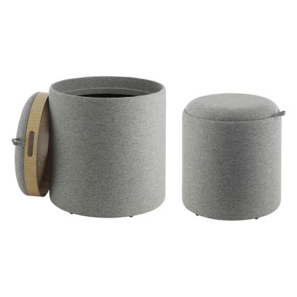 Eglo - SET 2x Sitzhocker d 34,5/39 cm grau