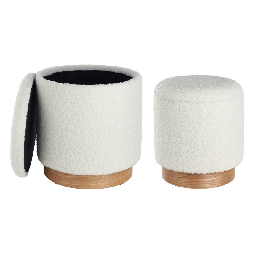 Eglo - SET 2x Hocker Ø 30,5/37 cm weiß