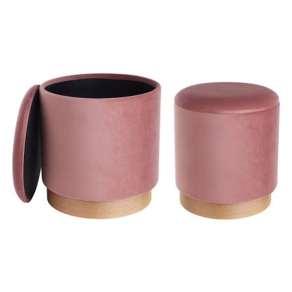 Eglo - SET 2x Sitzhocker d 30,5/37 cm rosa