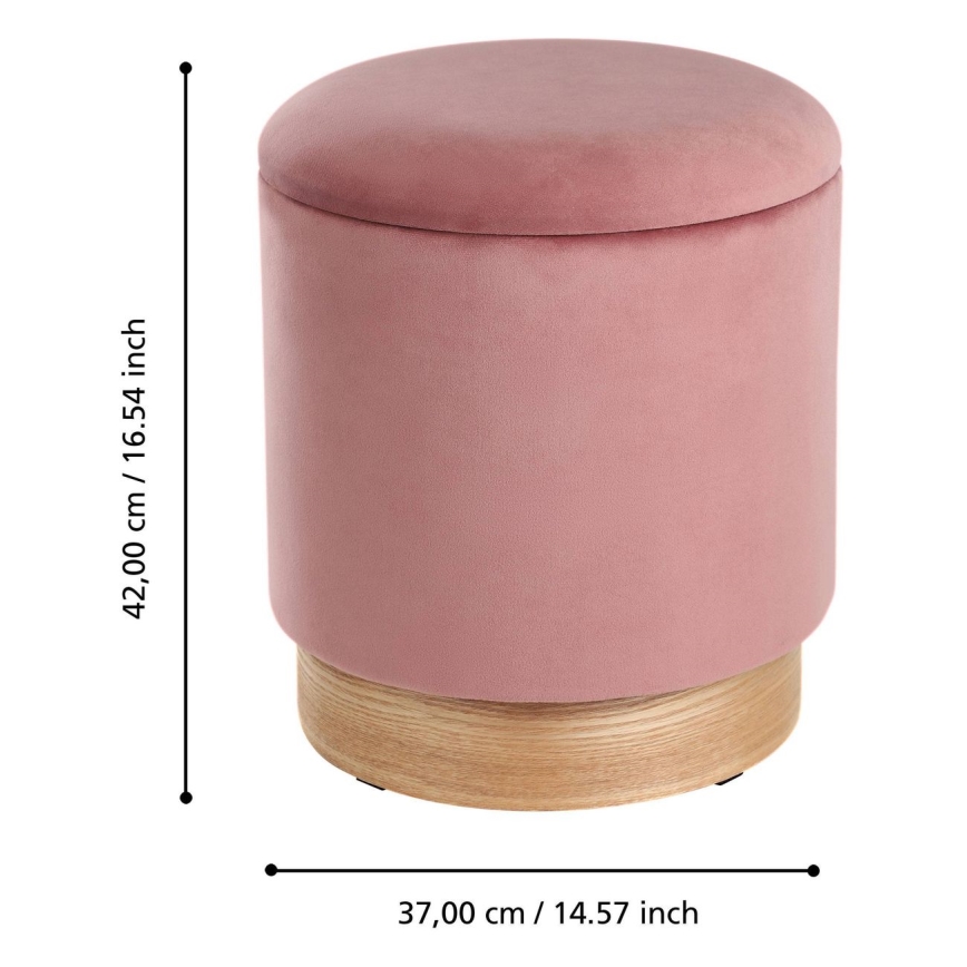 Eglo - SET 2x Sitzhocker d 30,5/37 cm rosa