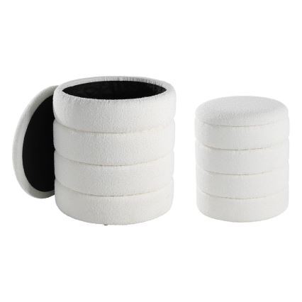 Eglo - SET 2x Sitzhocker d 33,5/40 cm weiß