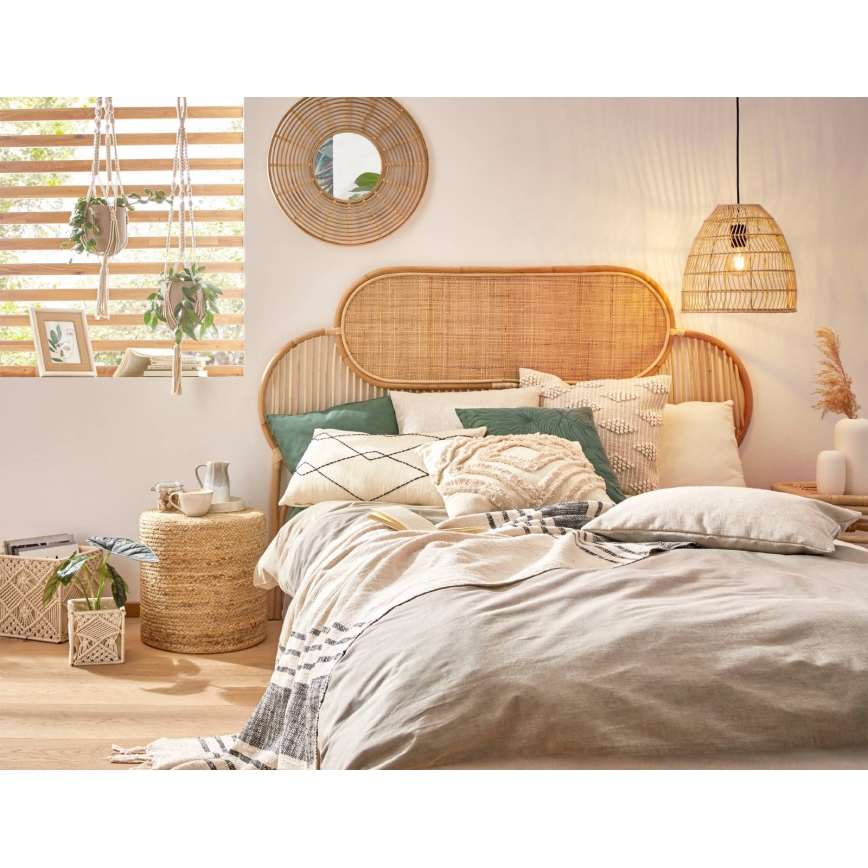 Eglo - Wandspiegel Ø 55 cm Bambus