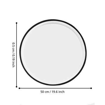 Eglo 425042 - Wandspiegel BANI, Ø 31 cm, schwarz