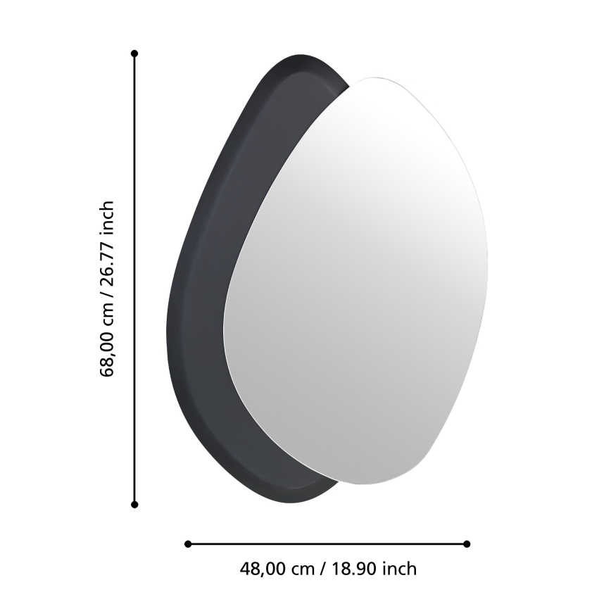 Eglo 425051 - Wandspiegel LIOMA 68x48 cm Fichte/schwarz