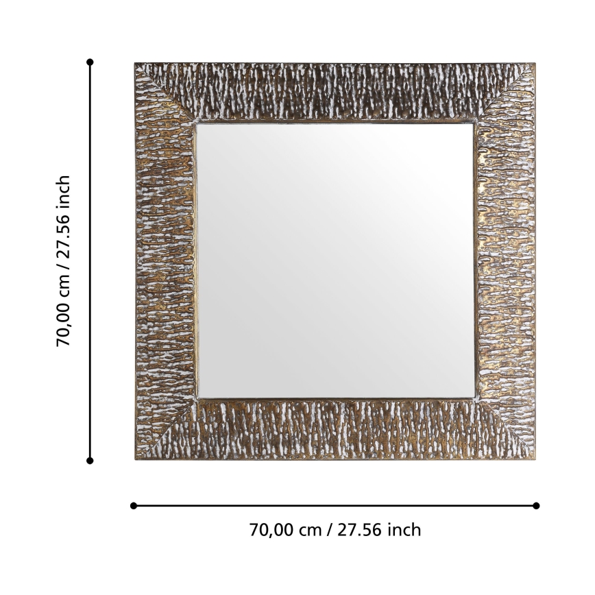 Eglo 425075 - Wandspiegel TOAMASINA 70x70 cm bronzefarben