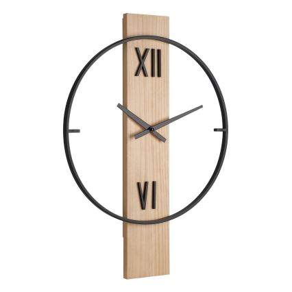 Eglo - Wanduhr 1xAA 56x40 cm Holz/Metall - FSC -zertifiziert