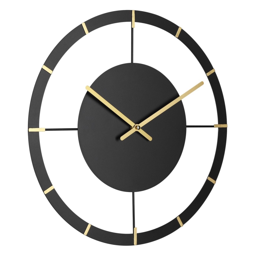 Eglo - Wanduhr 1xAA d 40 cm schwarz/golden