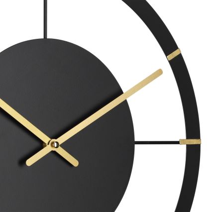 Eglo - Wanduhr 1xAA d 40 cm schwarz/golden
