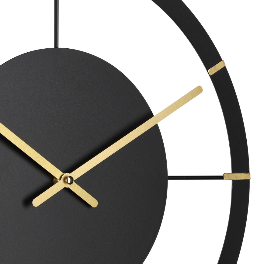 Eglo - Wanduhr 1xAA d 40 cm schwarz/golden