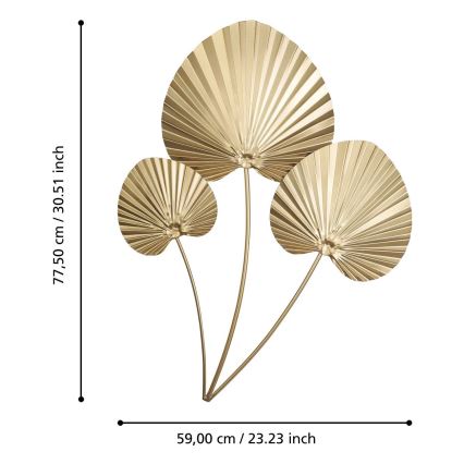 Eglo - Wanddekoration 77,5x59 cm golden