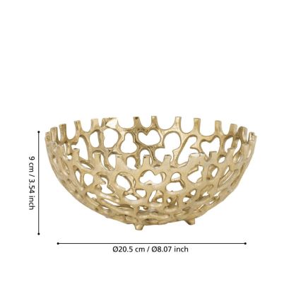 Eglo - Dekoratives Tablett d 20,5 cm golden