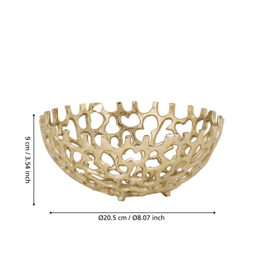 Eglo - Dekoratives Tablett d 20,5 cm golden