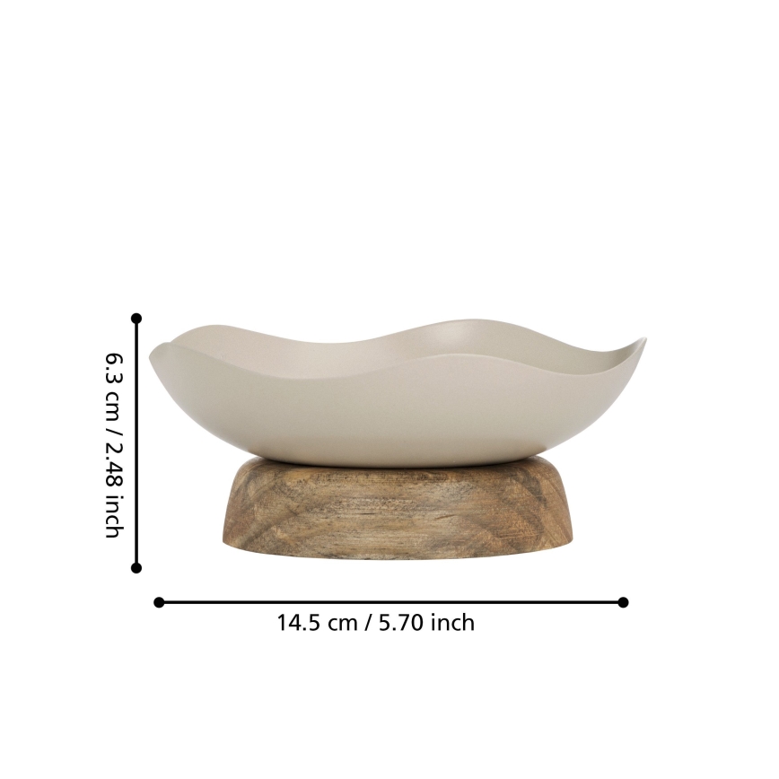 Eglo - Dekoratives Tablett d 14,5 cm beige