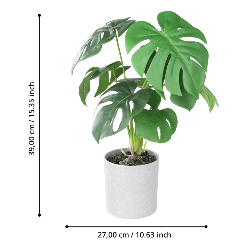 Eglo - Kunstpflanze im Blumentopf 42x30 cm Monstera