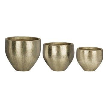 Eglo 428094 - 3er-Set Metallvasen OKAYAMA 92x86 cm goldfarben