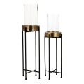 Eglo 428257 - 2er-Set Kerzenhalter IBUSUKI, gold/schwarz