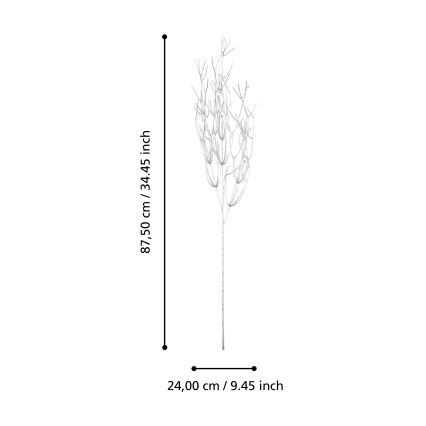 Eglo - Kunstblume 87,5 cm silbern