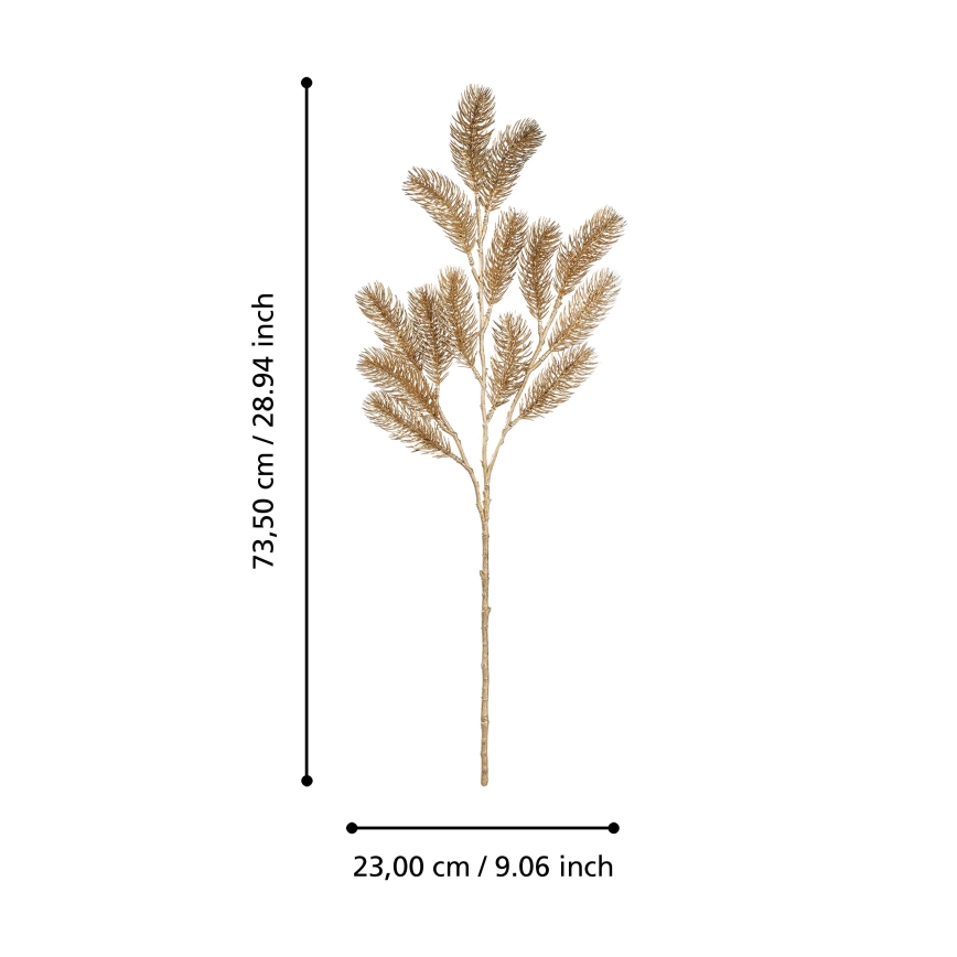Eglo - Synthetik-Weihnachtszweig 73,5 cm golden