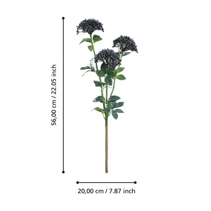 Eglo - Kunstblume 56 cm blau/grün