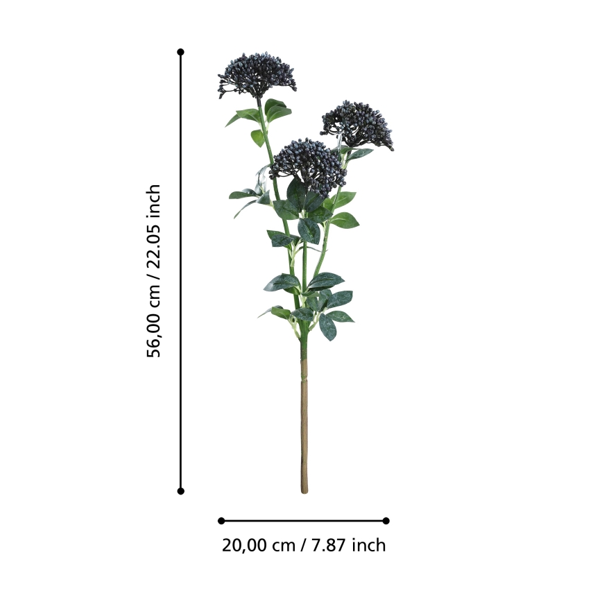 Eglo - Kunstblume 56 cm blau/grün