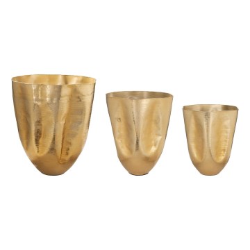 Eglo 428392 - 3er-Set Metallvase OKAYAMA, goldfarben