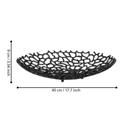Eglo 429737 - Dekorationsschale KIMITSU Ø 45 cm, schwarz