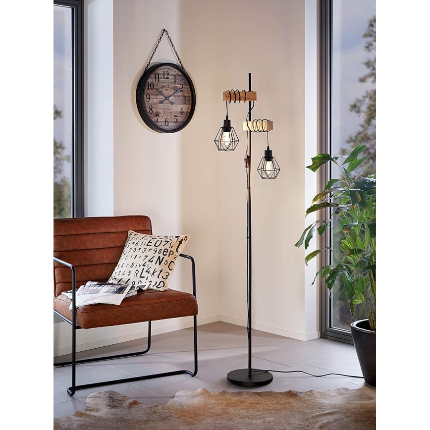 Eglo - Stehlampe TOWNSHEND 2xE27/60W/230V