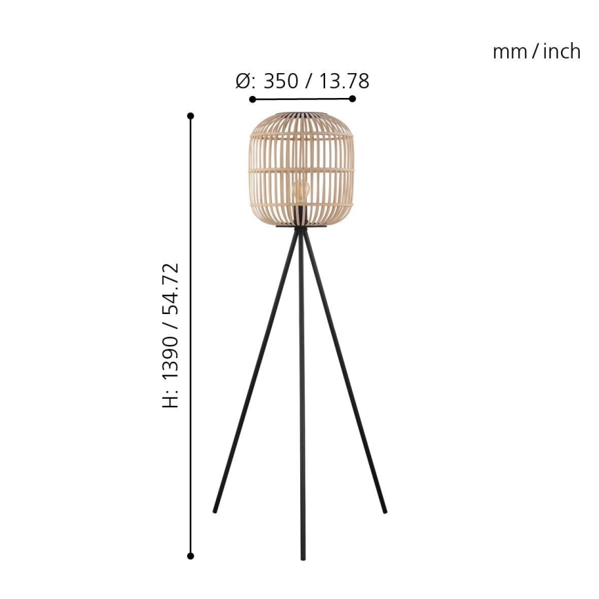 Eglo - Stehlampe 1xE27/28W/230V