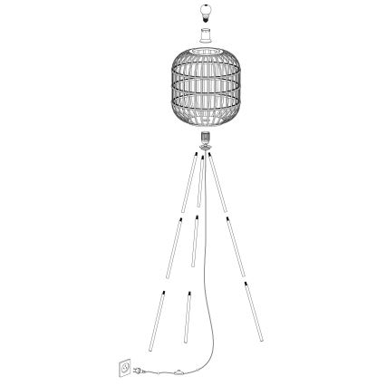 Eglo - Stehlampe 1xE27/28W/230V