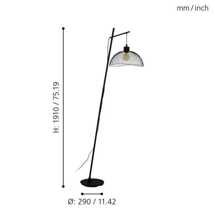 Eglo - Stehlampe 1xE27/60W/230V