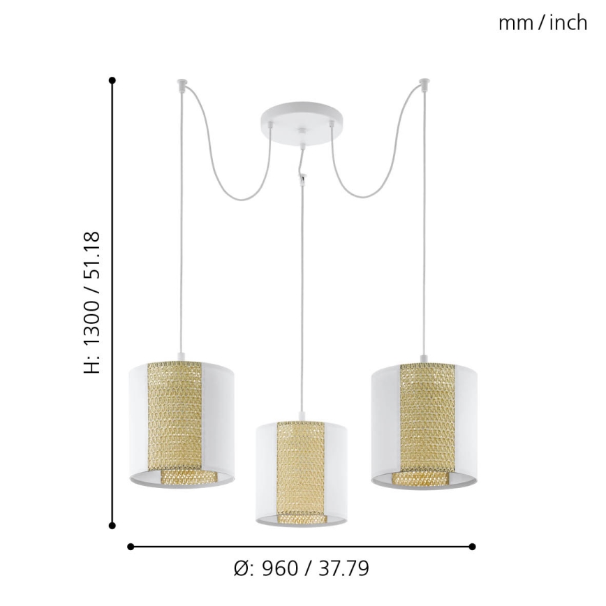 Eglo - Hängeleuchte 3xE27/40W/230V Spinne