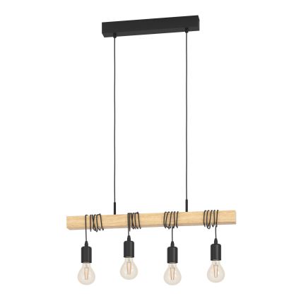 Eglo - Hängeleuchte an Schnur TOWNSHEND 4xE27/60W/230V - FSC-zertifiziert