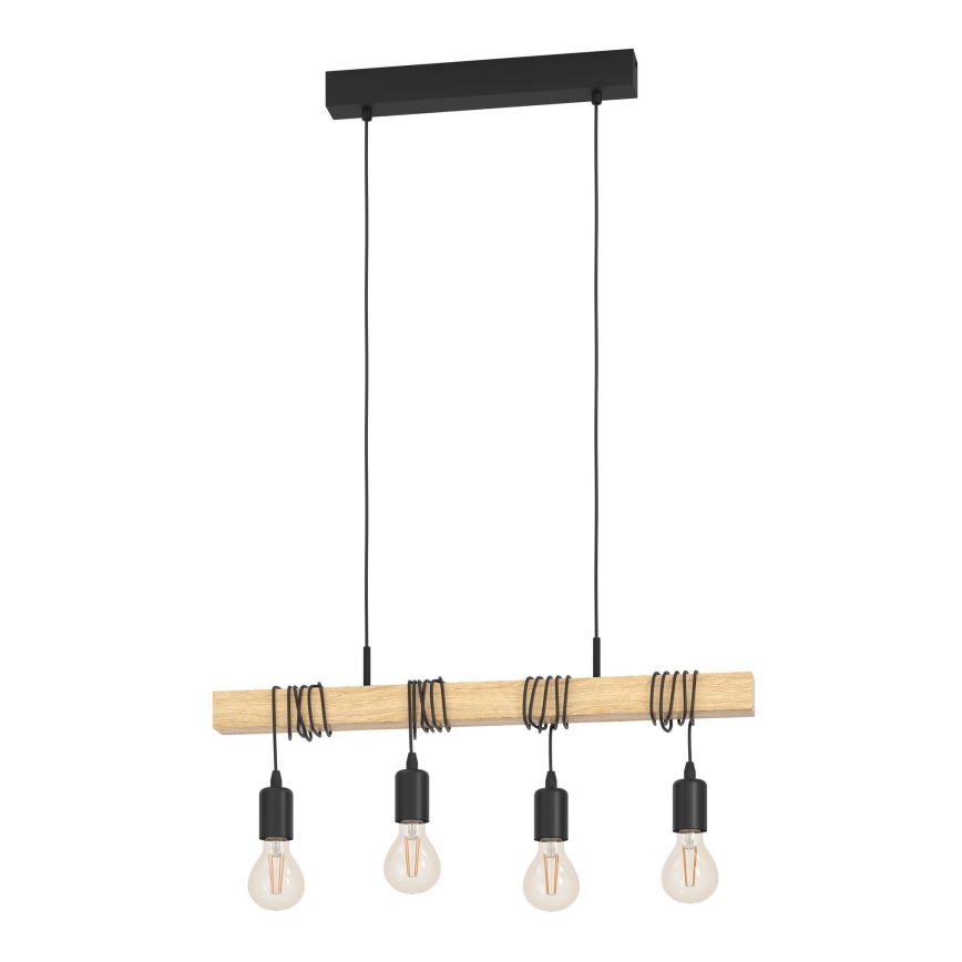 Eglo - Hängeleuchte an Schnur TOWNSHEND 4xE27/60W/230V - FSC-zertifiziert