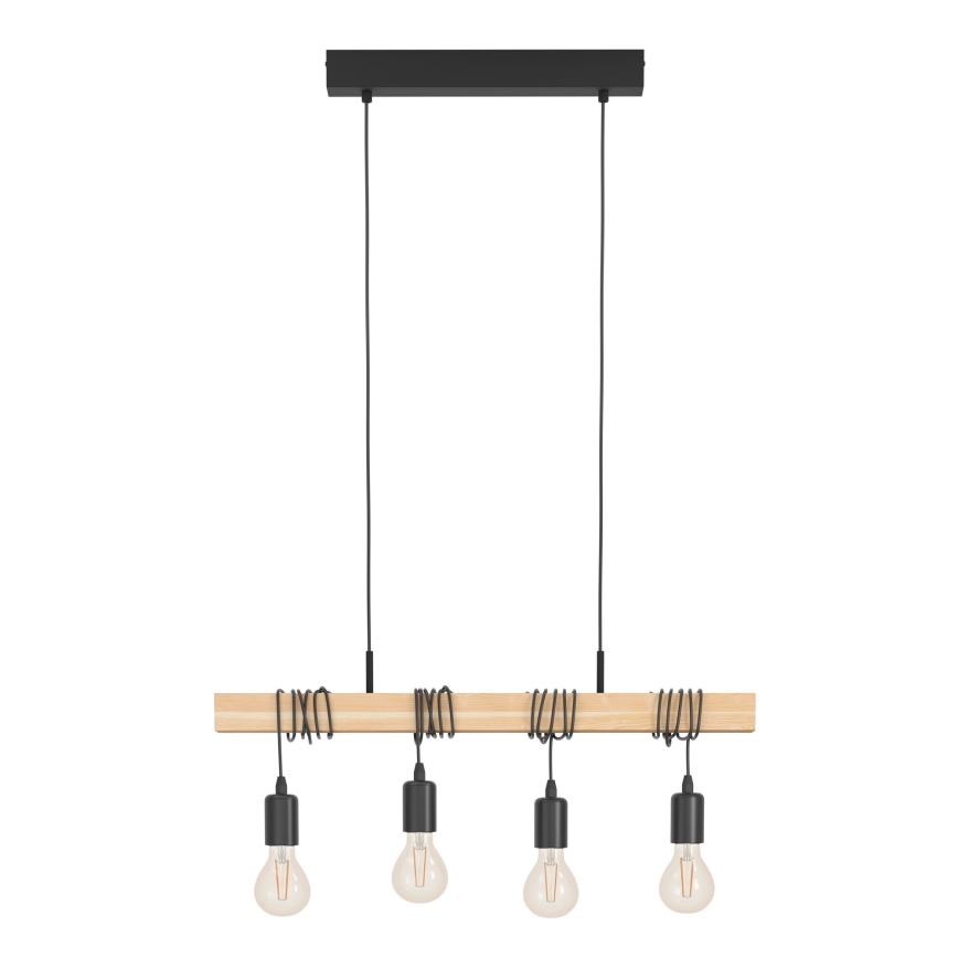 Eglo - Hängeleuchte an Schnur TOWNSHEND 4xE27/60W/230V - FSC-zertifiziert