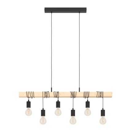 Eglo - Hängeleuchte an Schnur TOWNSHEND 6xE27/60W/230V - FSC-zertifiziert
