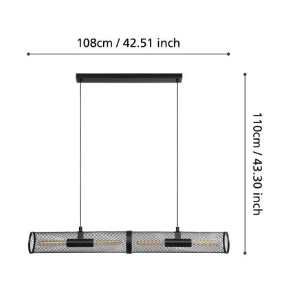 Eglo - Kronleuchter an einer Schnur 4xE27/40W/230V