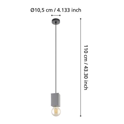 Eglo  - Kronleuchter an einer Schnur 1xE27/40W/230V