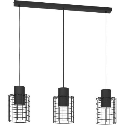 Eglo  - Kronleuchter an einer Schnur 3xE27/40W/230V schwarz