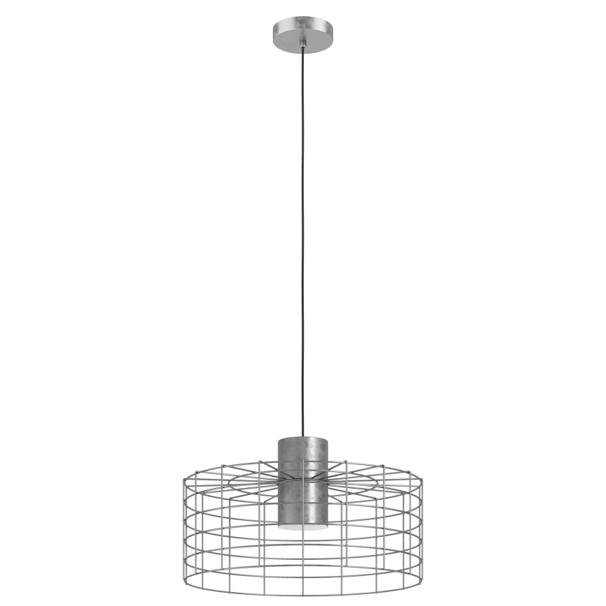 Eglo - Hängeleuchte 1xE27/40W/230V Durchschn. 48 cm silber