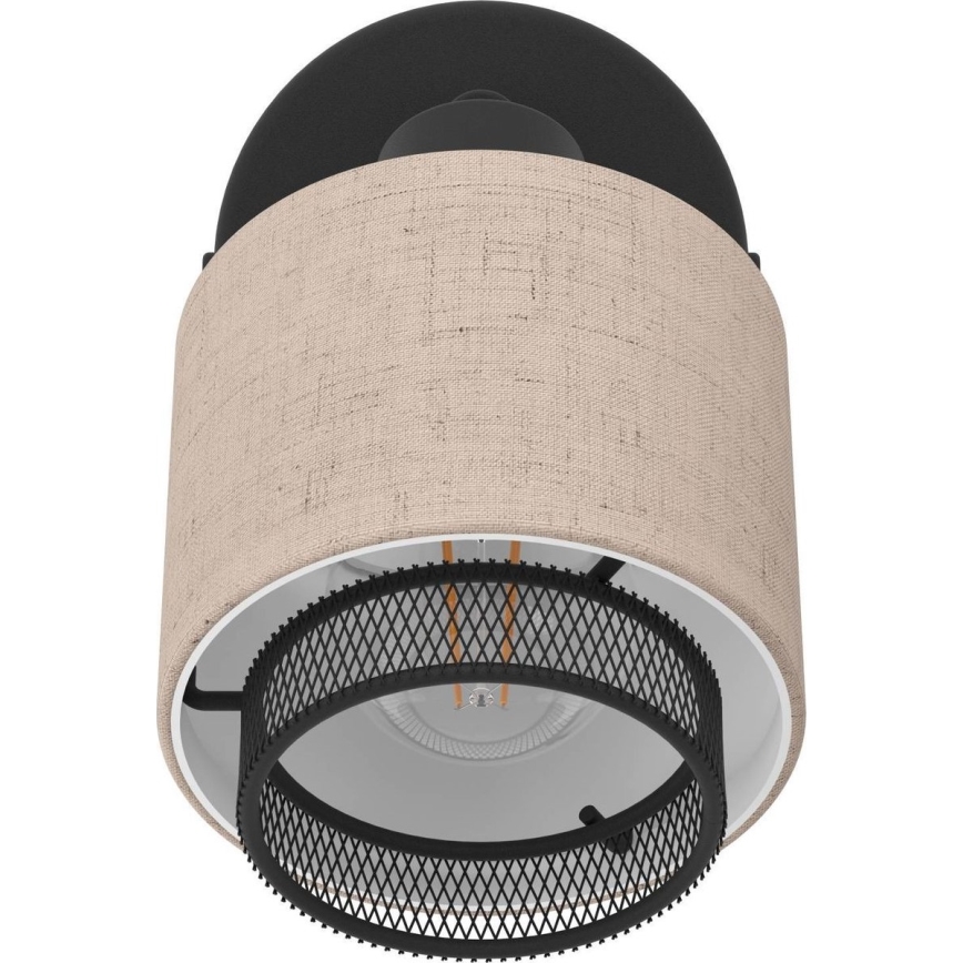 Eglo - Wandstrahler 1xE14/40W/230V schwarz/beige