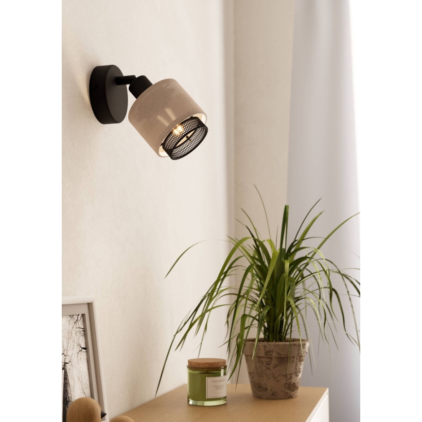 Eglo - Wandstrahler 1xE14/40W/230V schwarz/beige