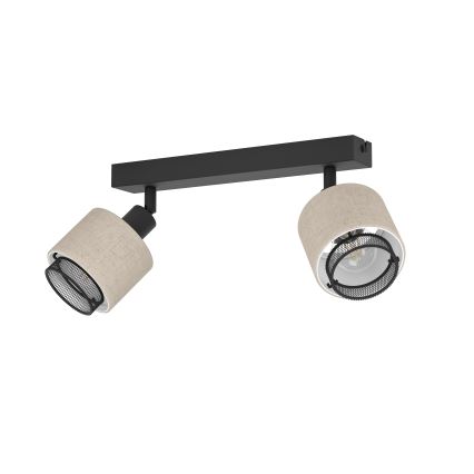 Eglo - Wandleuchte 2xE14/40W/230V schwarz/beige