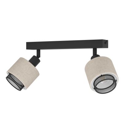 Eglo - Wandleuchte 2xE14/40W/230V schwarz/beige
