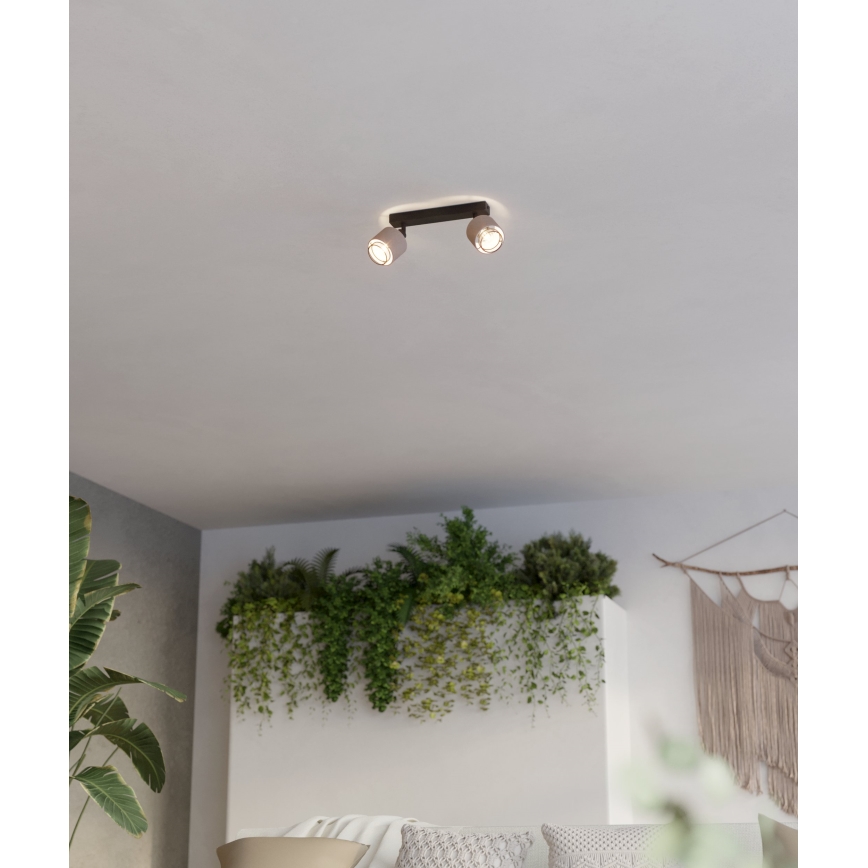 Eglo - Wandleuchte 2xE14/40W/230V schwarz/beige