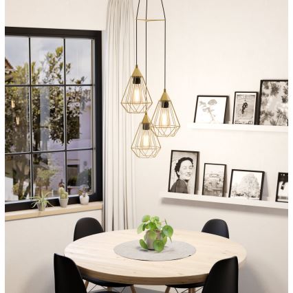 Eglo - Kronleuchter an einer Schnur 3xE27/60W/230V