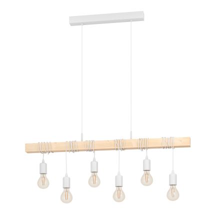 Eglo - Hängeleuchte an Schnur TOWNSHEND 6xE27/60W/230V - FSC-zertifiziert