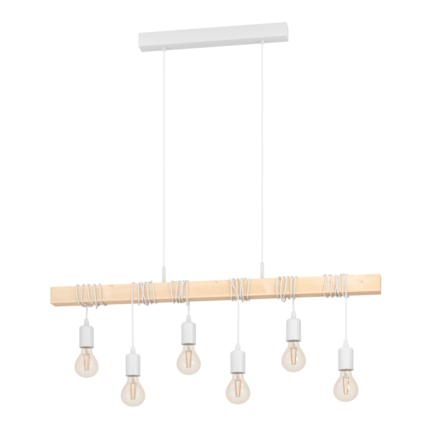 Eglo - Hängeleuchte an Schnur TOWNSHEND 6xE27/60W/230V - FSC-zertifiziert