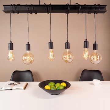 Eglo 43712 - Hängeleuchte TOWNSHEND 6xE27/60W/230V schwarz